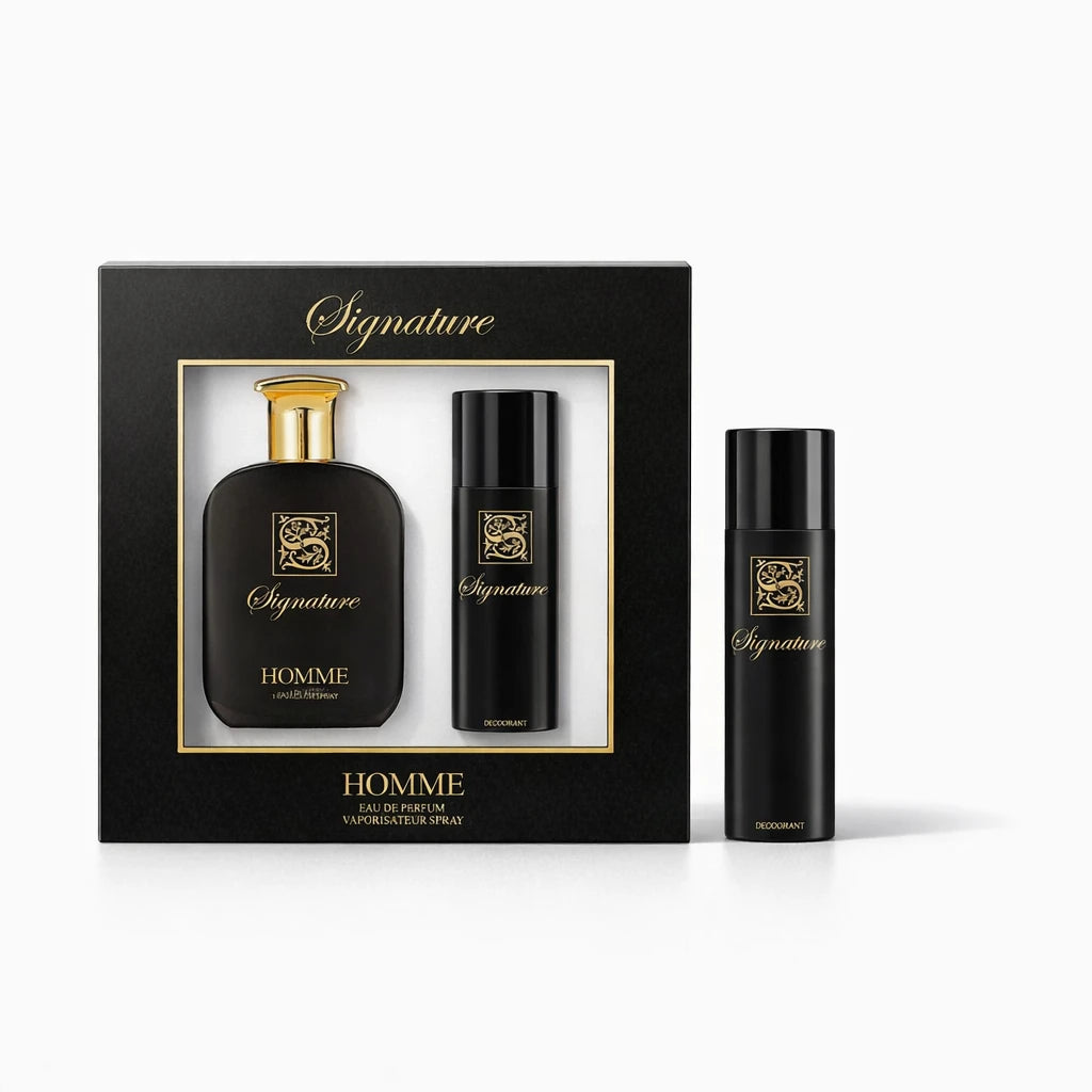Signature Black EDP & Deodorant Gift Set For Men standardized gift set hero image